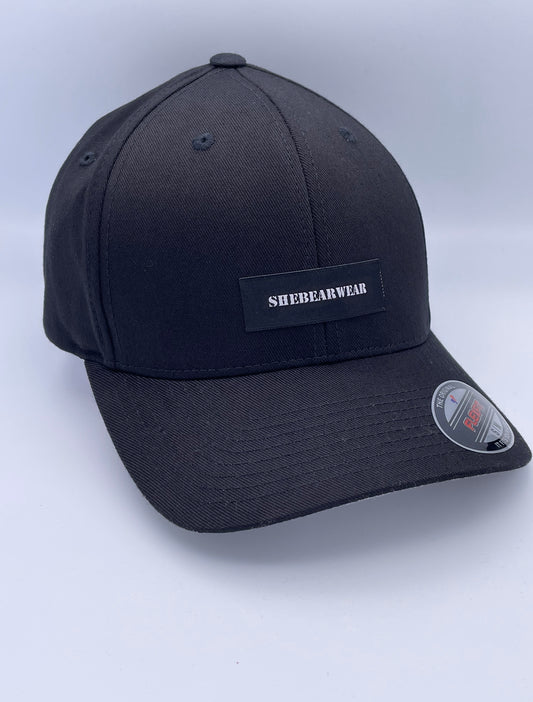 Black SheBearWear Tag Flexfit Cap