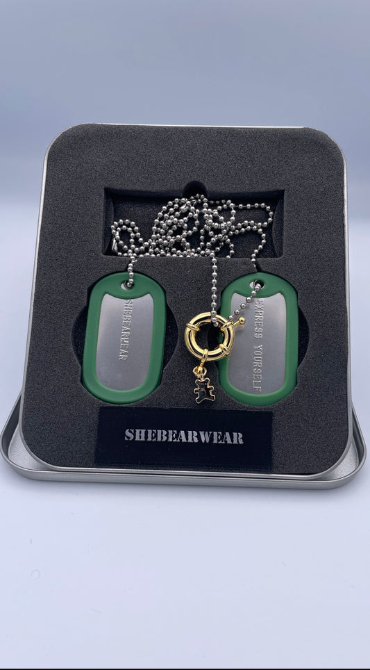 SheBearWear ID Dog Tag Necklace