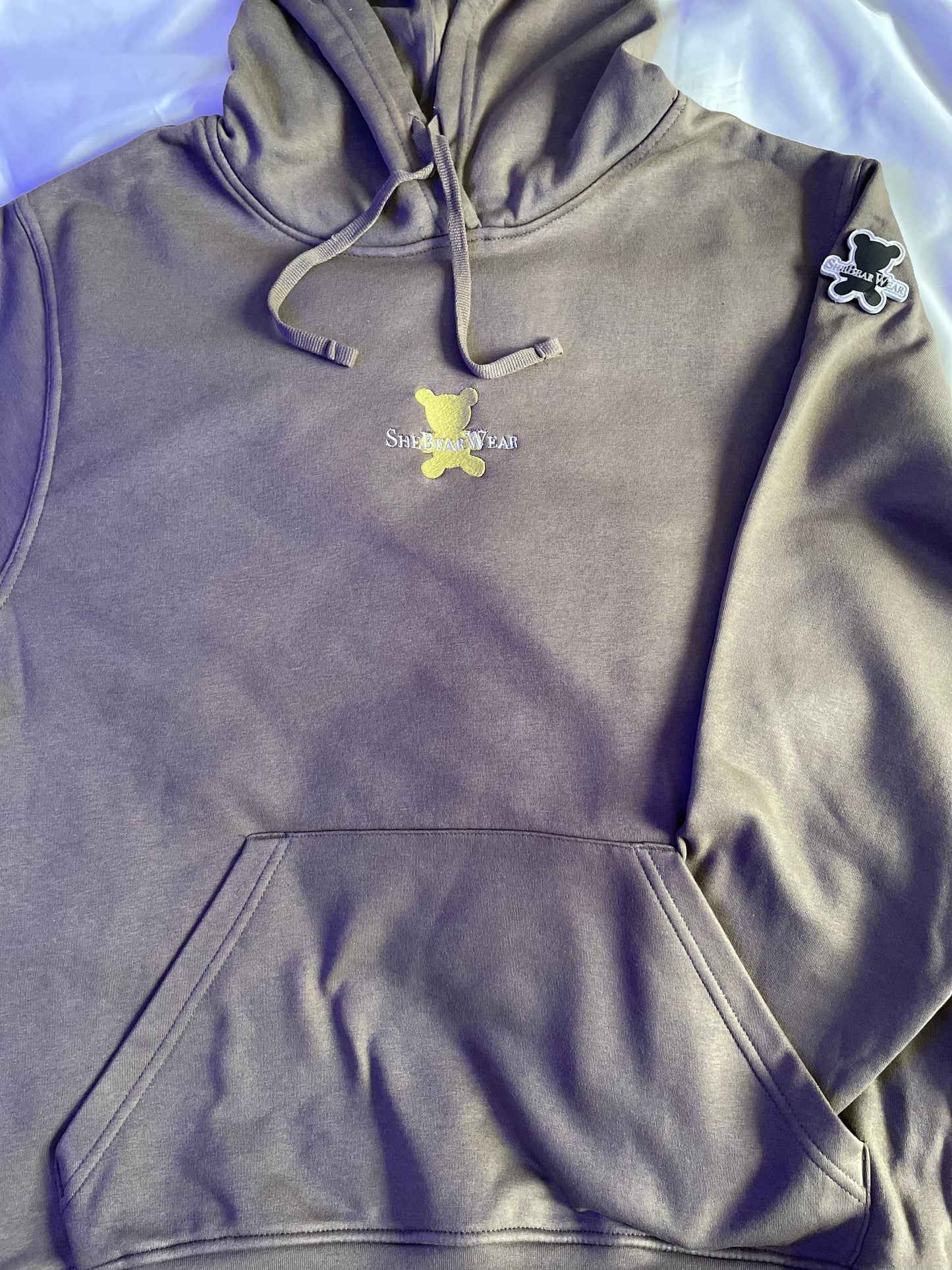 Khaki SheBearWear Small Chest Logo Hoodie