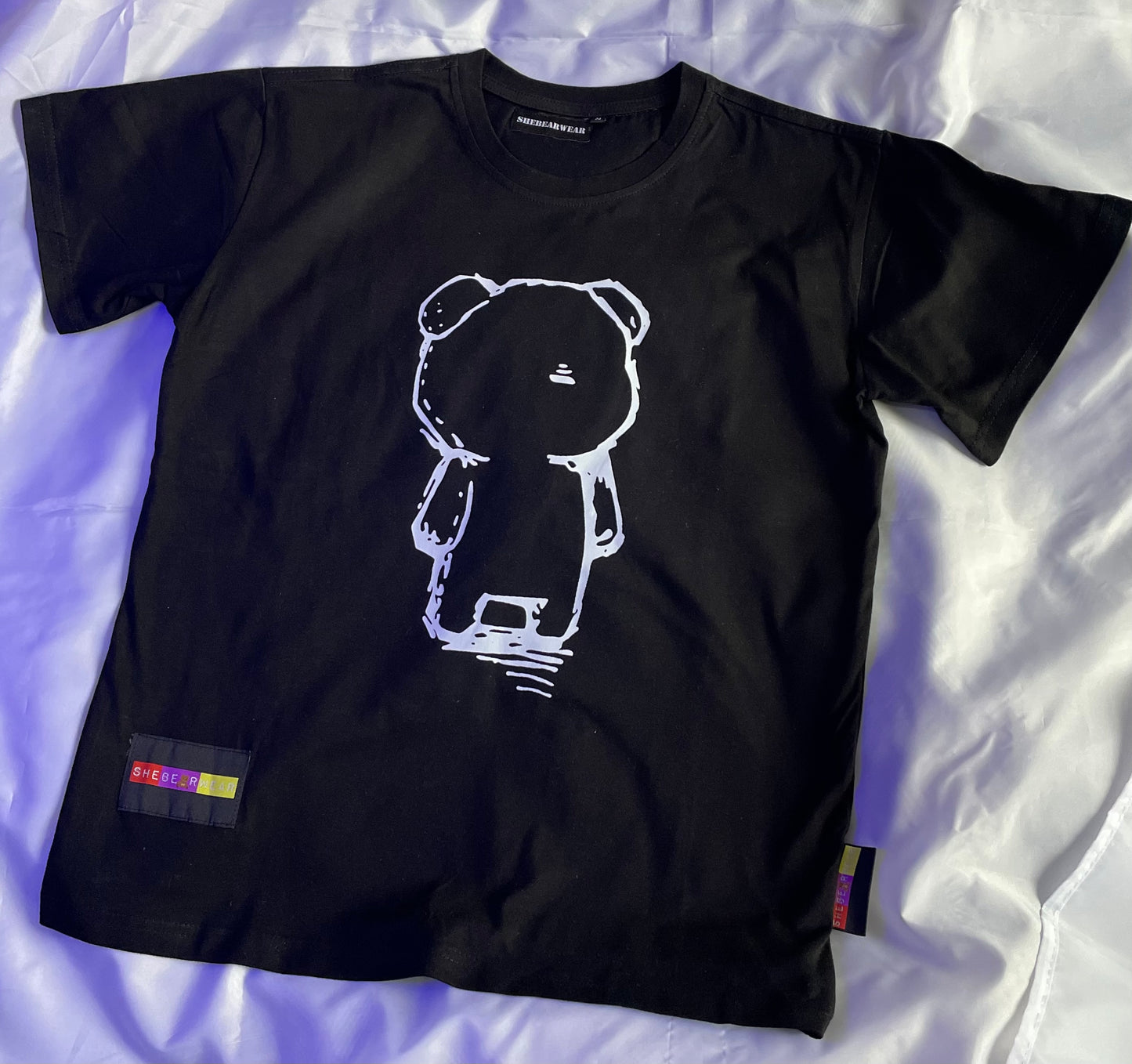 Short Sleeve T- Shirt Walking Bear (Black)