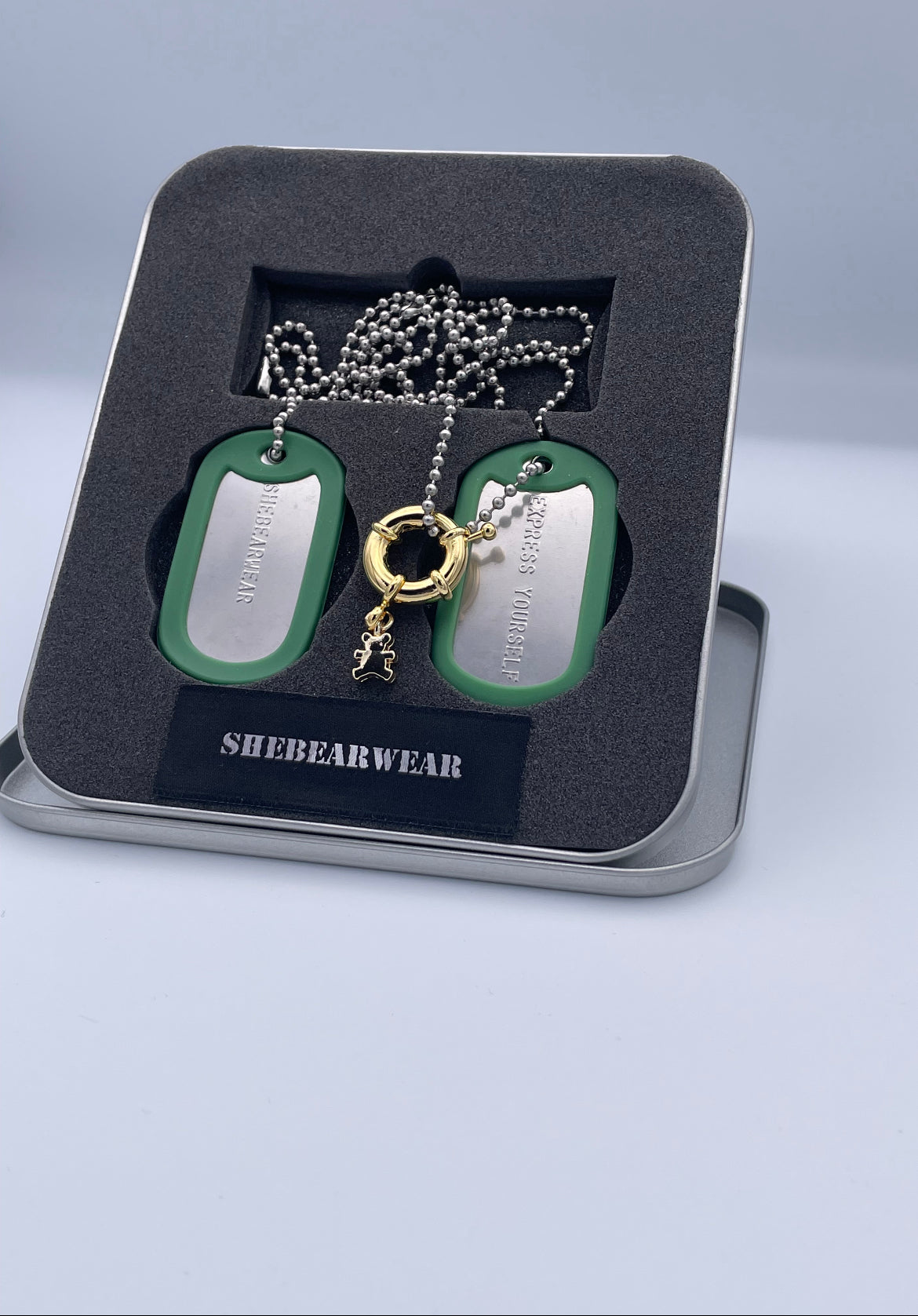 SheBearWear ID Dog Tag Necklace