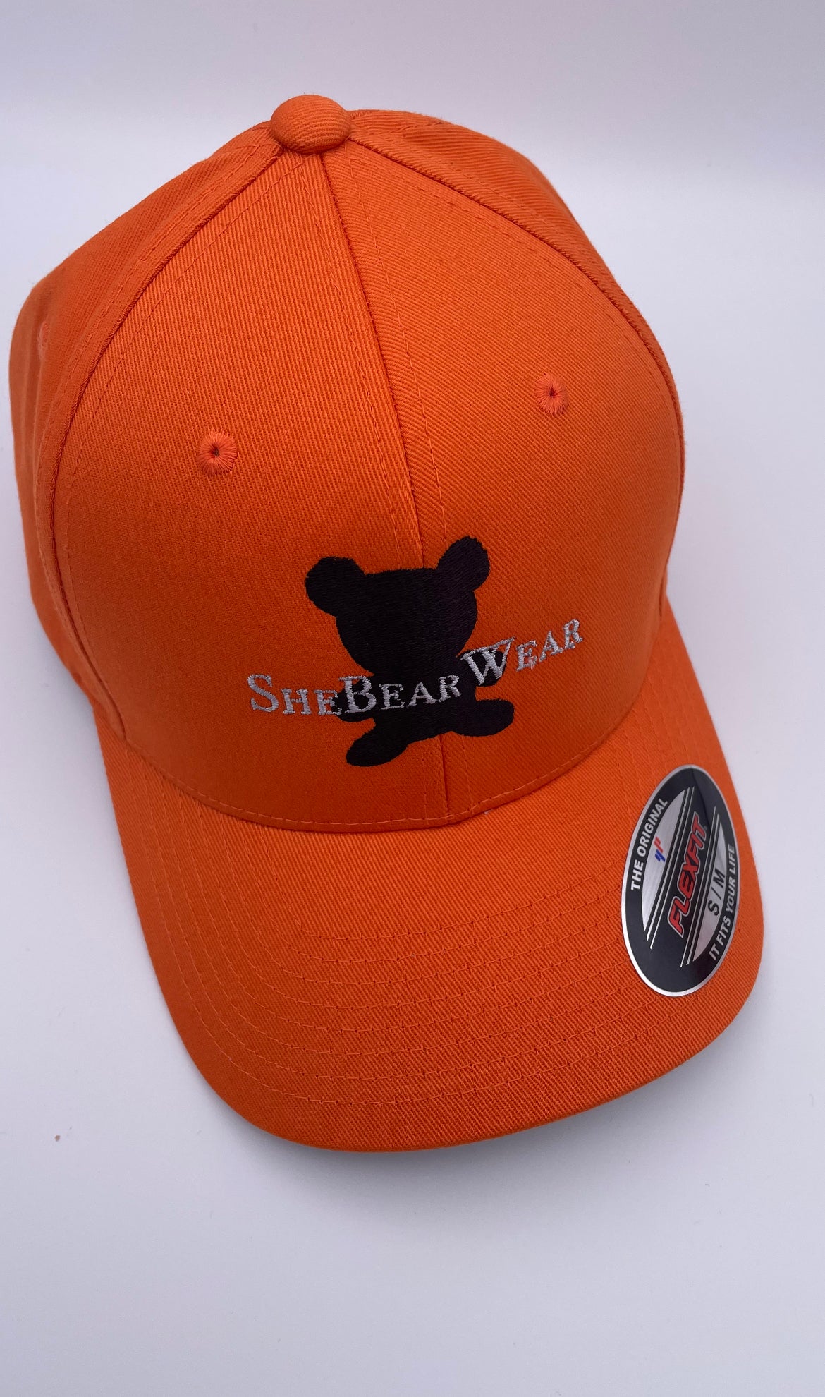 Orange Black Bear Flexifit Cap