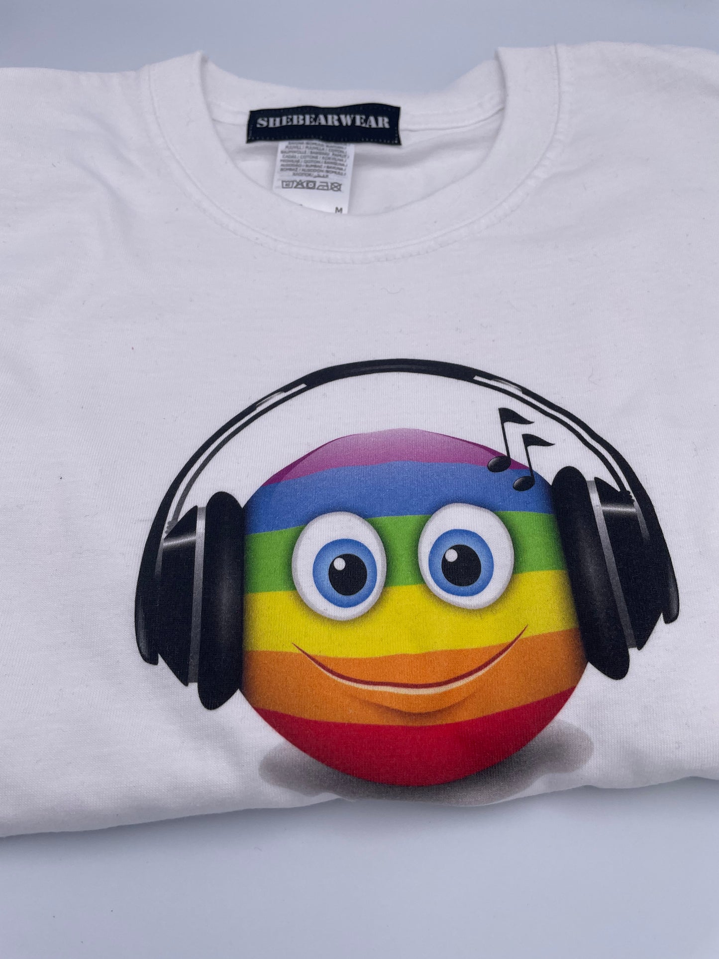 Short Sleeve t-shirt Rainbow Music Emoji