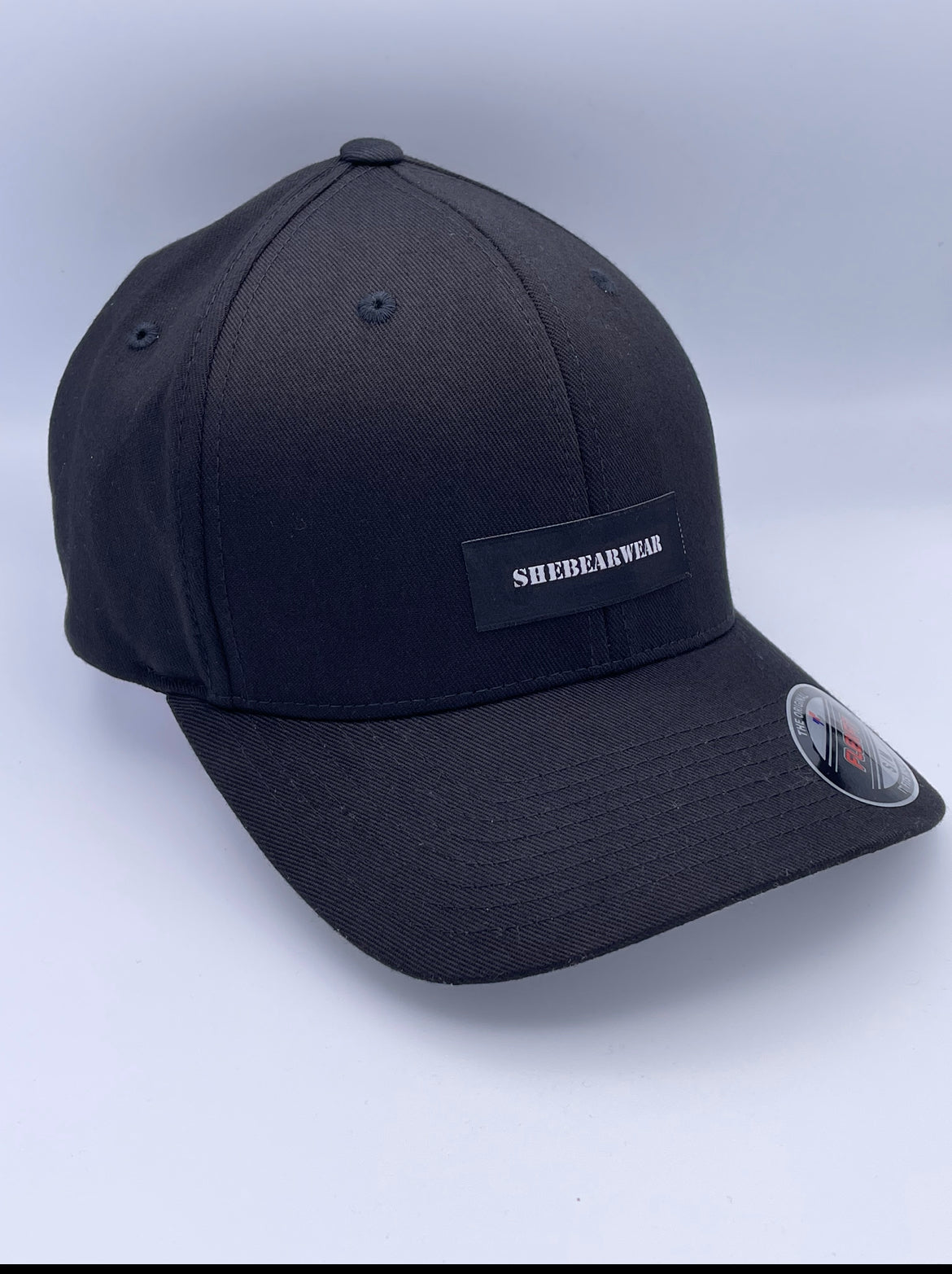 Black SheBearWear Tag Flexfit Cap