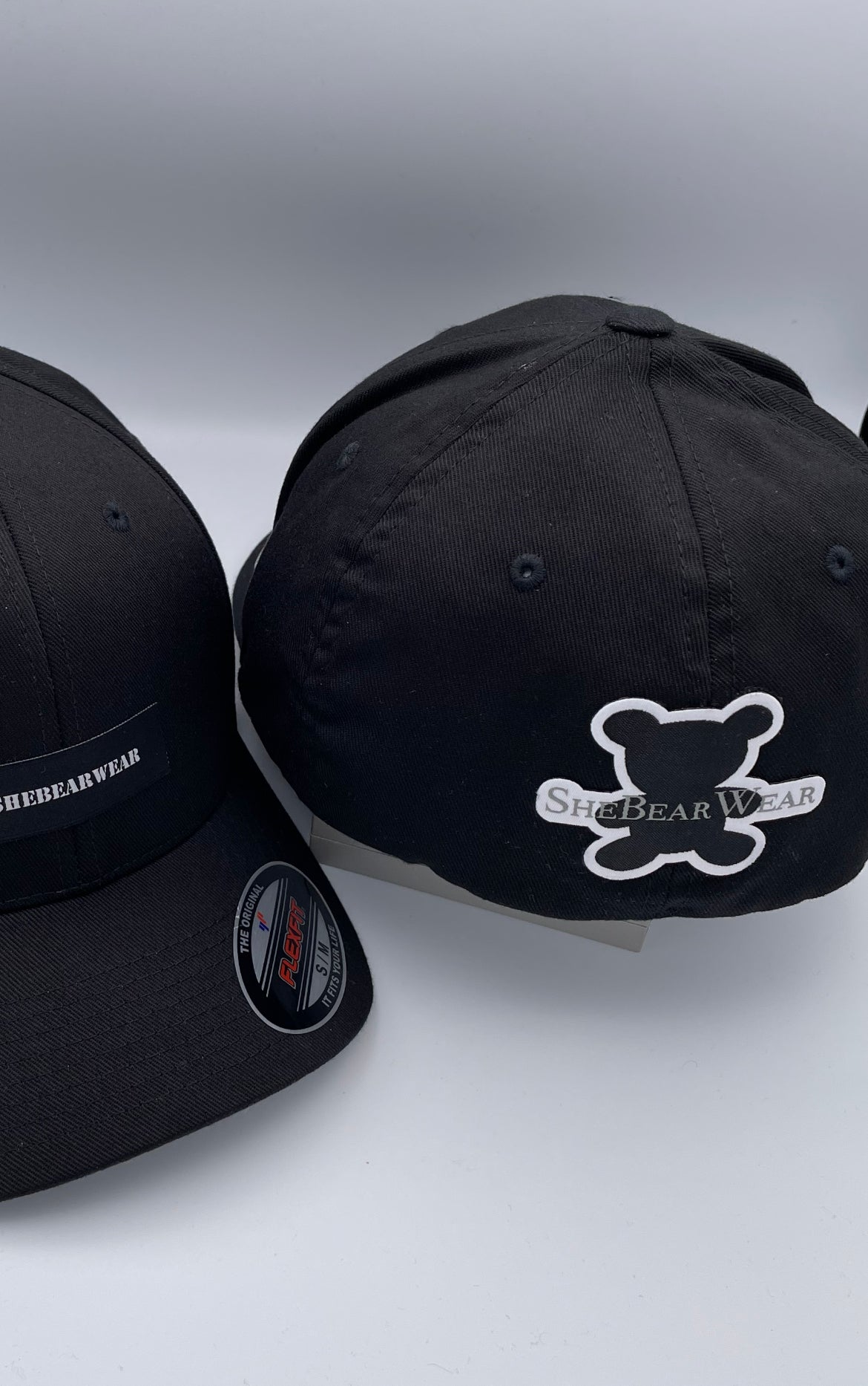 Black SheBearWear Tag Flexfit Cap